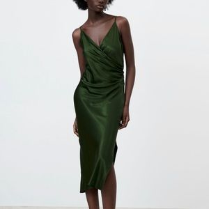 Zara Green Wrap Dress